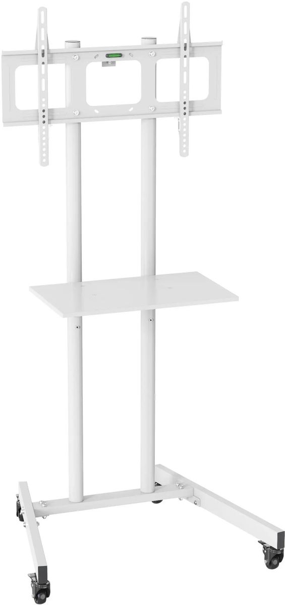 Стойка для телевизора Cactus CS-ST04, 37-70", напольный, мобильный,  белый [cs-st04wt]